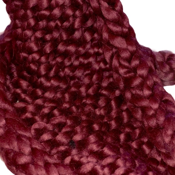 🔥 FINAL DROP! NWT - Jain Shawls Burgundy Handmade Chunky Scarf - Picture 5 of 5